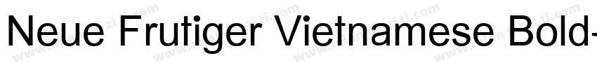 Neue Frutiger Vietnamese Bold字体转换